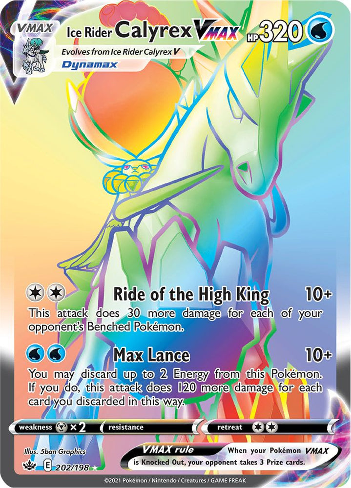 Pokemon | Ice Rider Calyrex VMAX (202/198) [Sword & Shield: Chilling Reign] | The Nerd Merchant