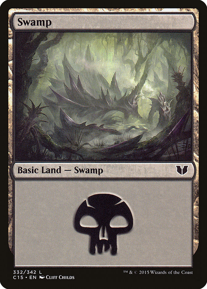 Magic | Swamp (332) [Commander 2015] | The Nerd Merchant