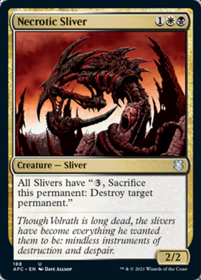 Magic | Necrotic Sliver [Dungeons & Dragons: Adventures in the Forgotten Realms Commander] | The Nerd Merchant