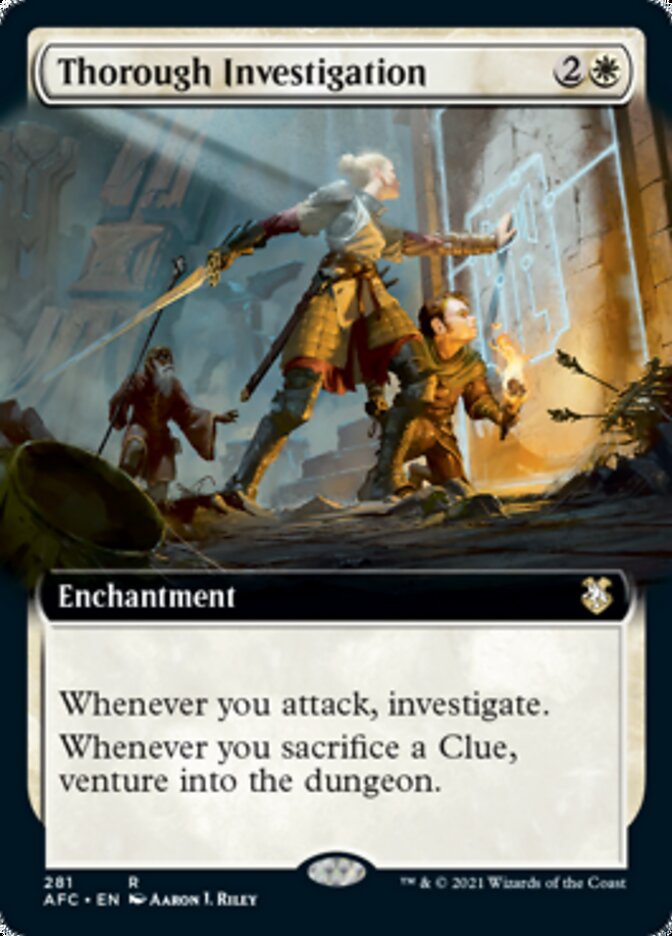 Magic | Thorough Investigation (Extended Art) [Dungeons & Dragons: Adventures in the Forgotten Realms Commander] | The Nerd Merchant