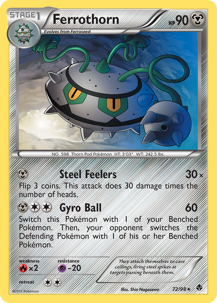 Pokemon | Ferrothorn (72/98) [Black & White: Emerging Powers] | The Nerd Merchant