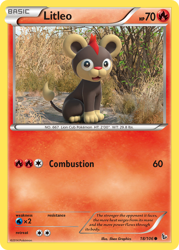Pokemon | Litleo (18/106) [XY: Flashfire] | The Nerd Merchant