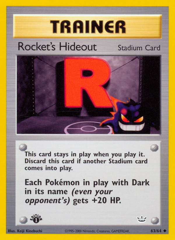 Pokemon | Rocket's Hideout (63/64) [Neo Revelation 1st Edition] | The Nerd Merchant