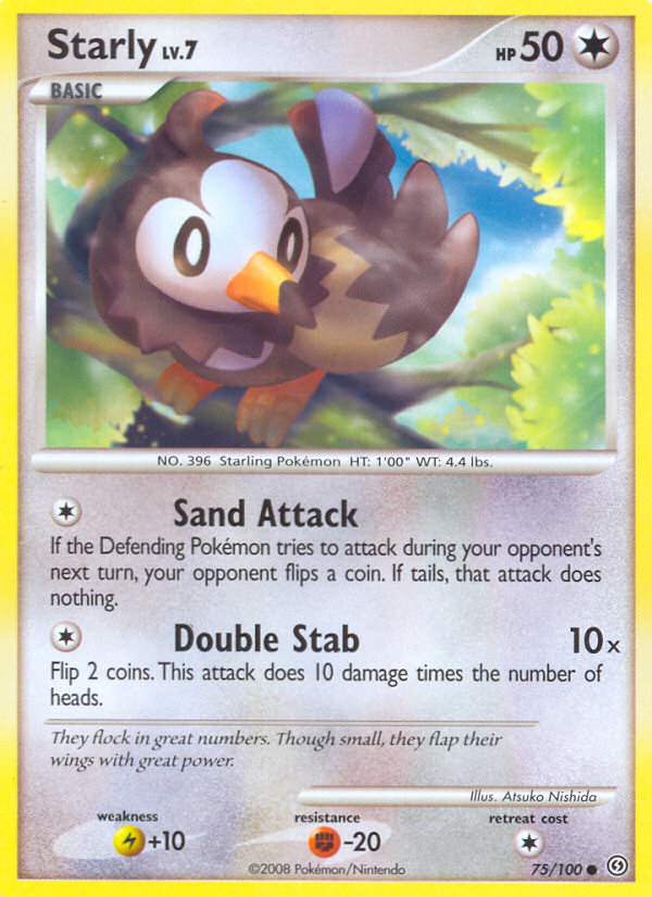 Pokemon | Starly (75/100) [Diamond & Pearl: Stormfront] | The Nerd Merchant