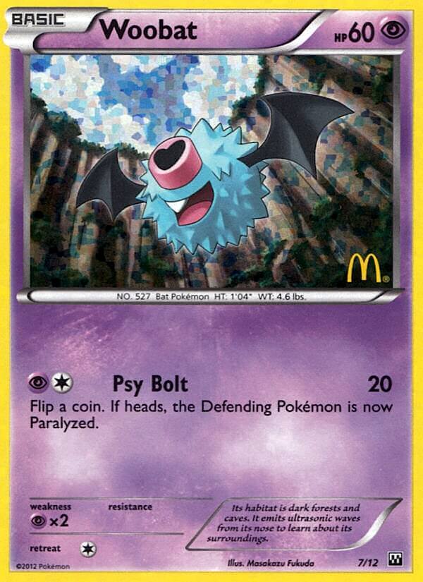 Pokemon | Woobat (7/12) [McDonald's Promos: 2012 Collection] | The Nerd Merchant