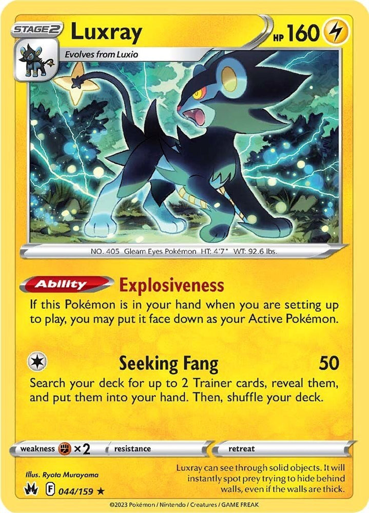 Pokemon | Luxray (044/159) (44) [Sword & Shield: Crown Zenith] | The Nerd Merchant