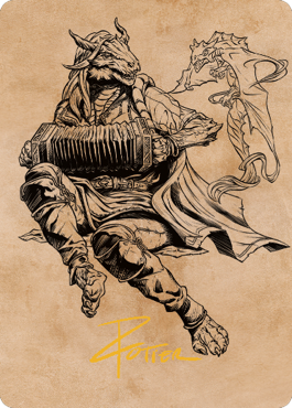 Magic | Korlessa, Scale Singer Art Card (Gold-Stamped Signature) [Commander Legends: Battle for Baldur's Gate Art Series] | The Nerd Merchant