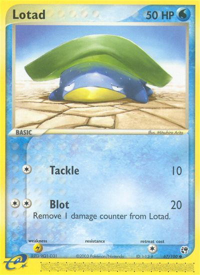 Pokemon | Lotad (67/100) [EX: Sandstorm] | The Nerd Merchant