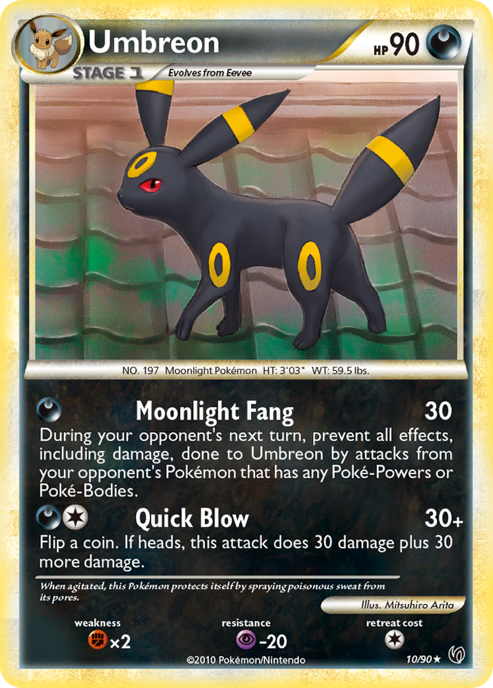 Pokemon | Umbreon (10/90) [HeartGold & SoulSilver: Undaunted] | The Nerd Merchant