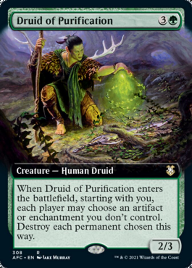 Magic | Druid of Purification (Extended Art) [Dungeons & Dragons: Adventures in the Forgotten Realms Commander] | The Nerd Merchant