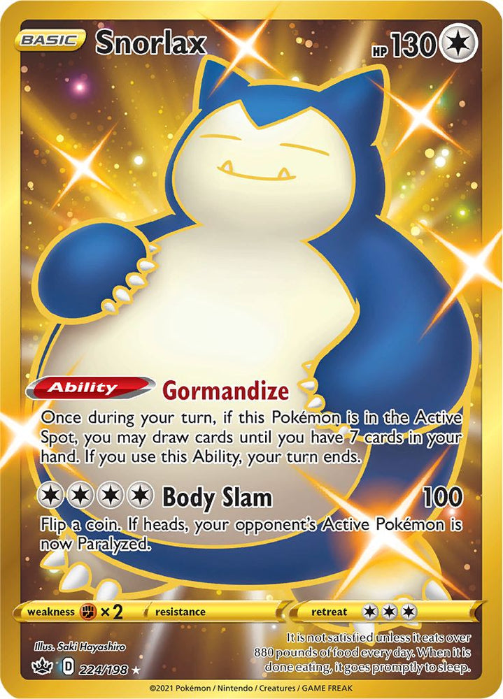 Pokemon | Snorlax (224/198) [Sword & Shield: Chilling Reign] | The Nerd Merchant