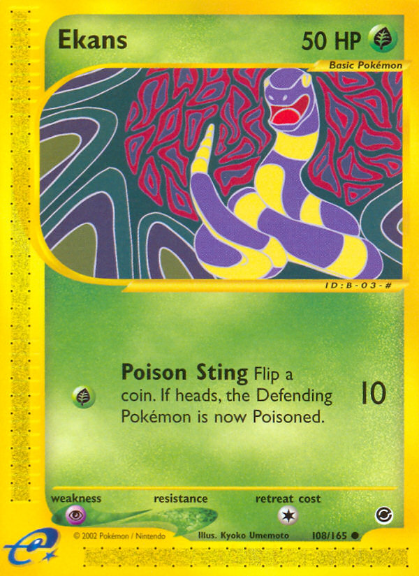 Pokemon | Ekans (108/165) [Expedition: Base Set] | The Nerd Merchant