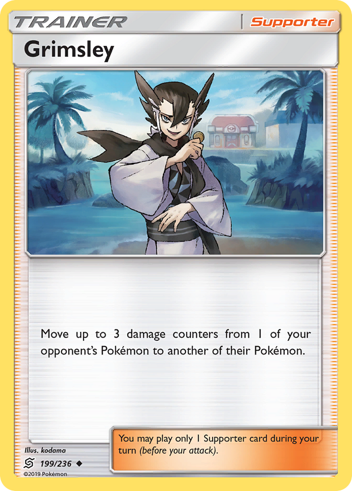 Pokemon | Grimsley (199/236) [Sun & Moon: Unified Minds] | The Nerd Merchant