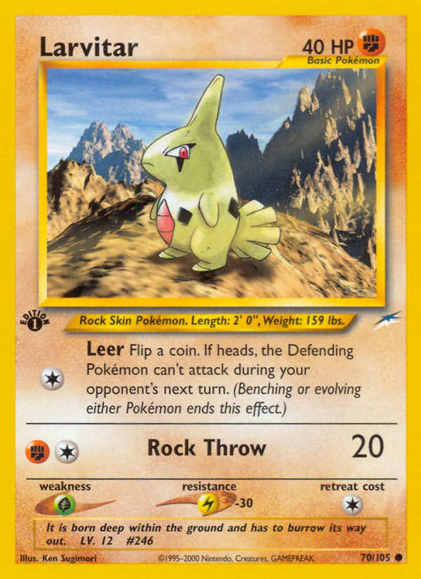 Pokemon | Larvitar (70/105) [Neo Destiny 1st Edition] | The Nerd Merchant