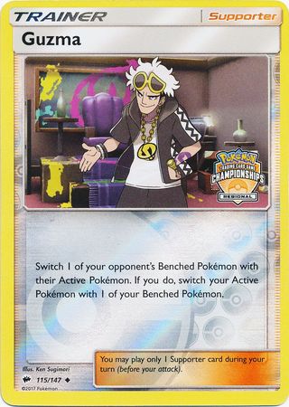 Pokemon | Guzma (115/147) (League Promo) [Sun & Moon: Burning Shadows] | The Nerd Merchant