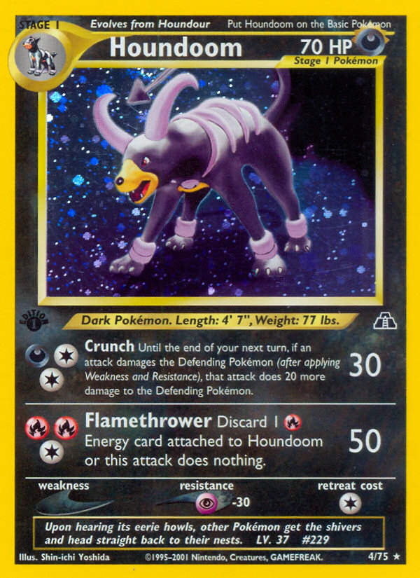 Pokemon | Houndoom (4/75) [Neo Discovery 1st Edition] | The Nerd Merchant