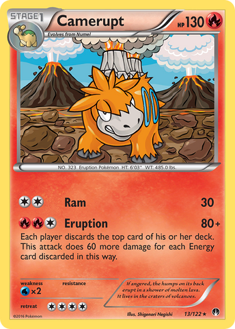 Pokemon | Camerupt (13/122) [XY: BREAKpoint] | The Nerd Merchant