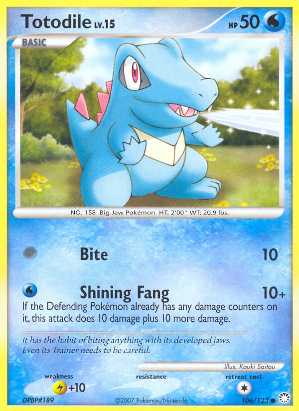 Pokemon | Totodile (106/123) [Diamond & Pearl: Mysterious Treasures] | The Nerd Merchant