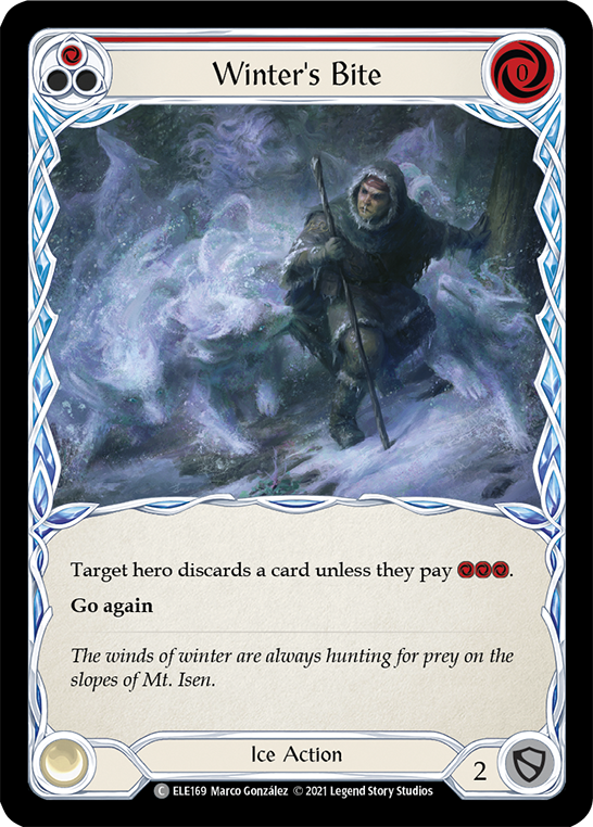 Flesh and Blood TCG | Winter's Bite (Red) [ELE169] (Tales of Aria)  1st Edition Rainbow Foil | The Nerd Merchant