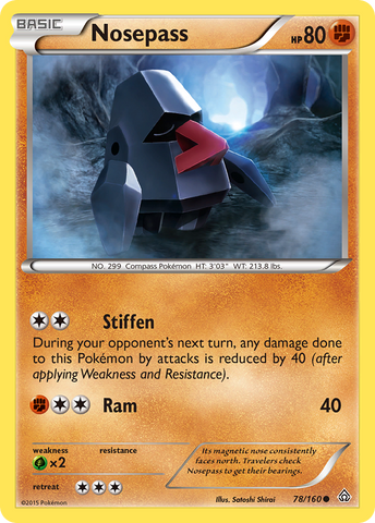Pokemon | Nosepass (78/160) [XY: Primal Clash] | The Nerd Merchant