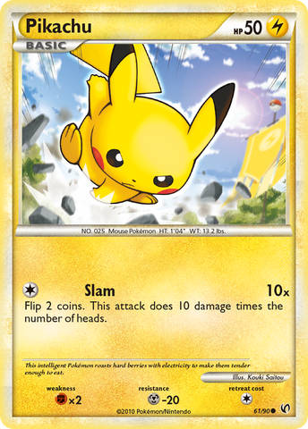 Pokemon | Pikachu (61/90) [HeartGold & SoulSilver: Undaunted] | The Nerd Merchant