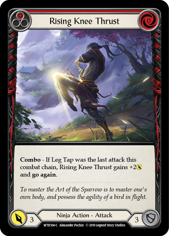 Flesh and Blood TCG | Rising Knee Thrust (Red) [WTR104-C] (Welcome to Rathe)  Alpha Print Normal | The Nerd Merchant