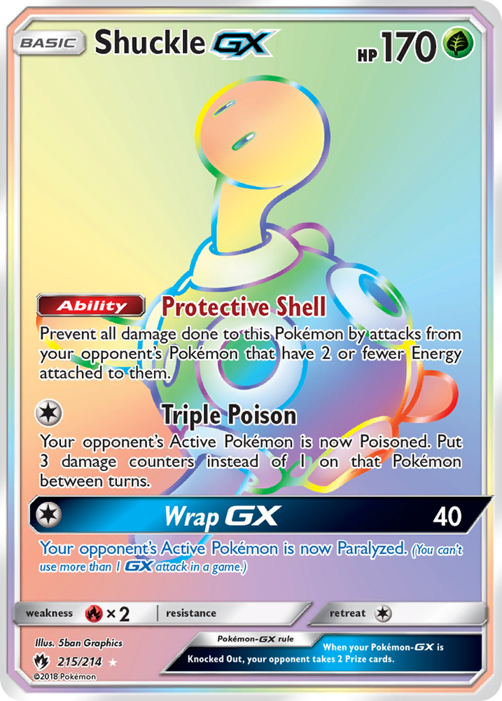 Pokemon | Shuckle GX (215/214) [Sun & Moon: Lost Thunder] | The Nerd Merchant