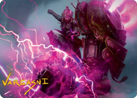 Magic | Voltage Surge Art Card (Gold-Stamped Signature) [Kamigawa: Neon Dynasty Art Series] | The Nerd Merchant