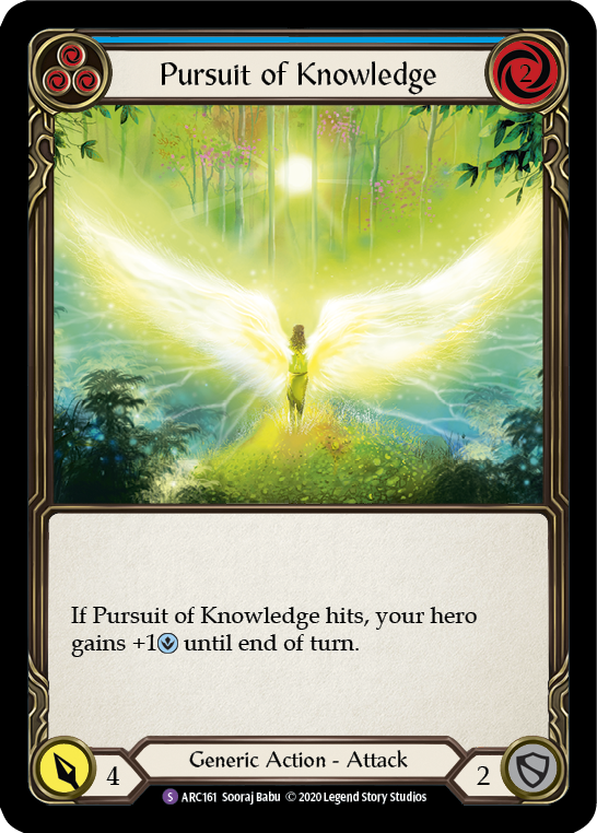 Flesh and Blood TCG | Pursuit of Knowledge [U-ARC161] (Arcane Rising Unlimited)  Unlimited Rainbow Foil | The Nerd Merchant