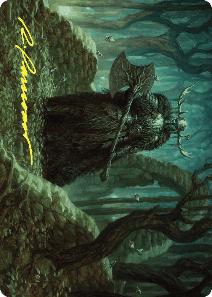 Magic | Mosswood Dreadknight Art Card (Gold-Stamped Signature) [Wilds of Eldraine Art Series] | The Nerd Merchant