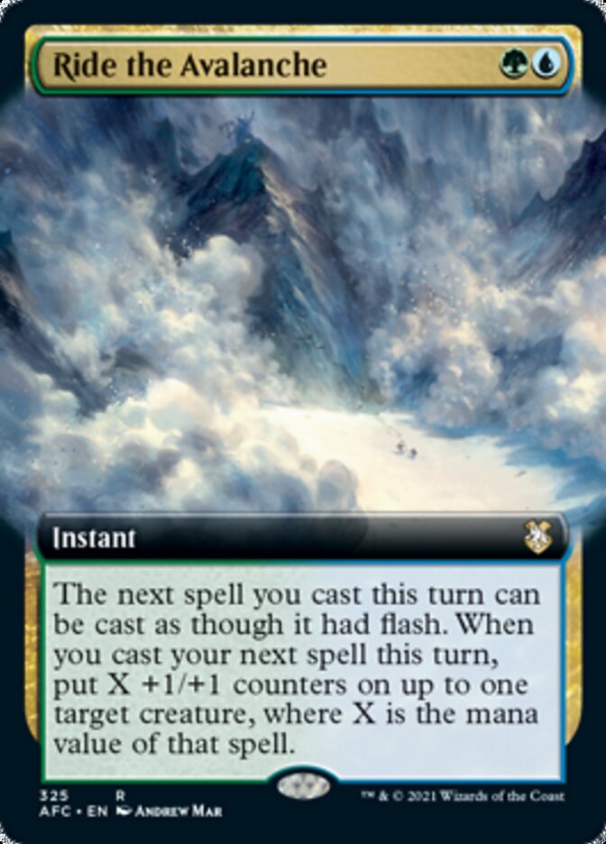 Magic | Ride the Avalanche (Extended Art) [Dungeons & Dragons: Adventures in the Forgotten Realms Commander] | The Nerd Merchant