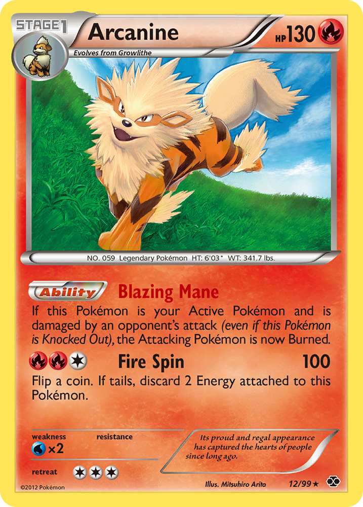 Pokemon | Arcanine (12/99) [Black & White: Next Destinies] | The Nerd Merchant