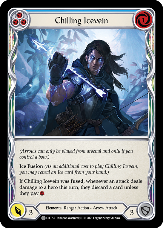 Flesh and Blood TCG | Chilling Icevein (Blue) [ELE052] (Tales of Aria)  1st Edition Rainbow Foil | The Nerd Merchant