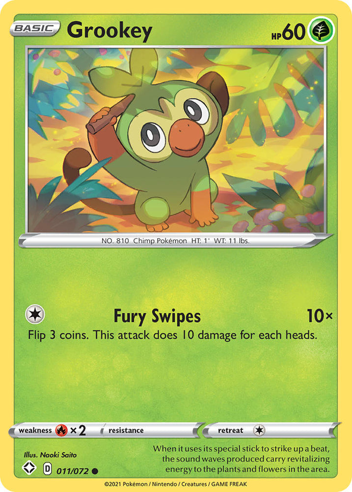 Pokemon | Grookey (011/072) [Sword & Shield: Shining Fates] | The Nerd Merchant