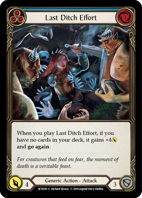 Flesh and Blood TCG | Last Ditch Effort [WTR161-S] (Welcome to Rathe)  Alpha Print Normal | The Nerd Merchant