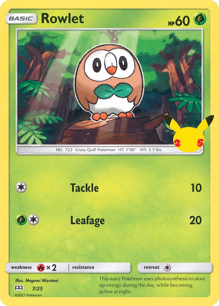 Pokemon | Rowlet (7/25) [McDonald's 25th Anniversary] | The Nerd Merchant