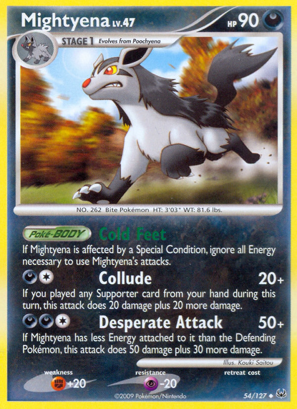 Pokemon | Mightyena (54/127) [Platinum: Base Set] | The Nerd Merchant