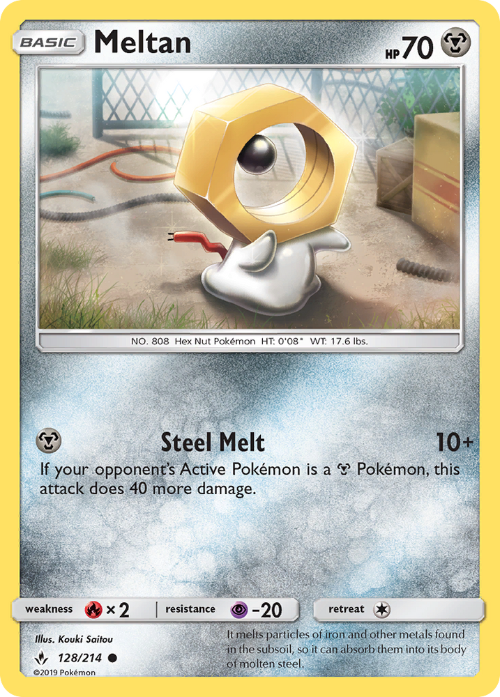 Pokemon | Meltan (128/214) [Sun & Moon: Unbroken Bonds] | The Nerd Merchant