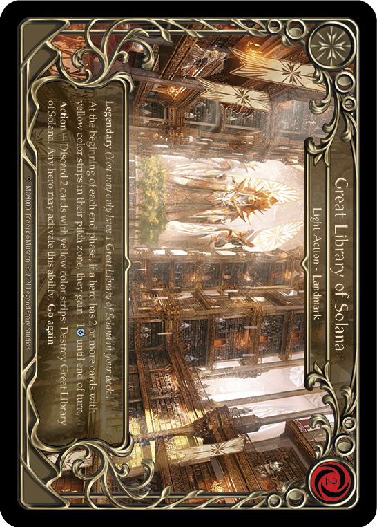 Flesh and Blood TCG | Great Library of Solana [U-MON000-RF] (Monarch Unlimited)  Unlimited Rainbow Foil | The Nerd Merchant