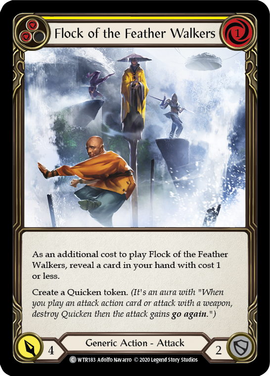 Flesh and Blood TCG | Flock of the Feather Walkers (Yellow) [U-WTR183] (Welcome to Rathe Unlimited)  Unlimited Rainbow Foil | The Nerd Merchant