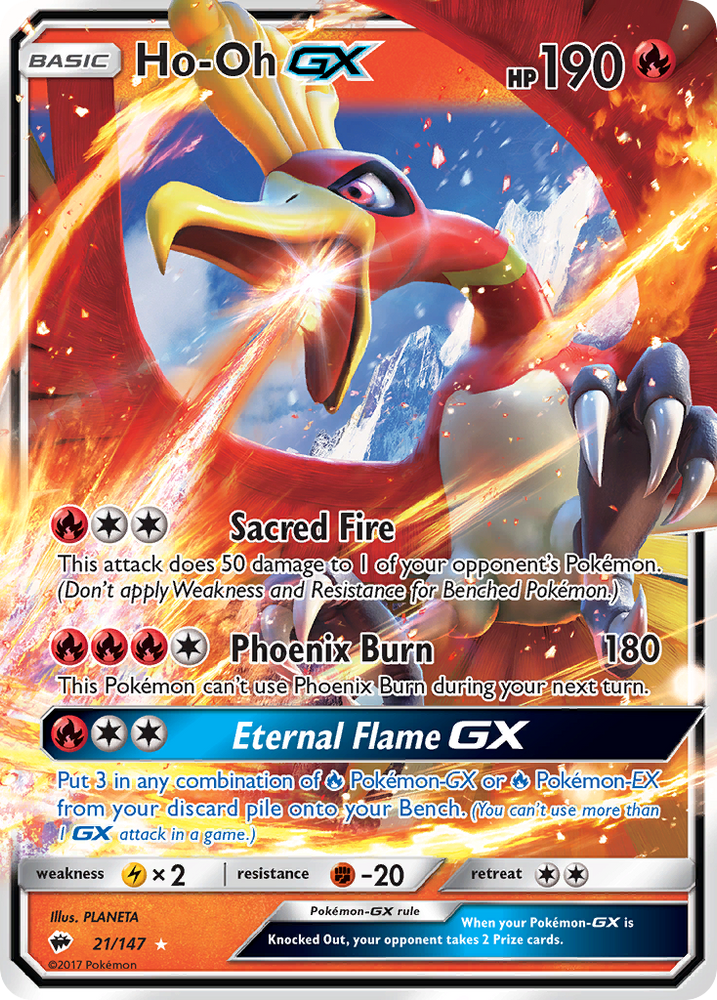 Pokemon | Ho-Oh GX (21/147) [Sun & Moon: Burning Shadows] | The Nerd Merchant