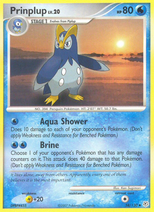 Pokemon | Prinplup (58/130) [Diamond & Pearl: Base Set] | The Nerd Merchant
