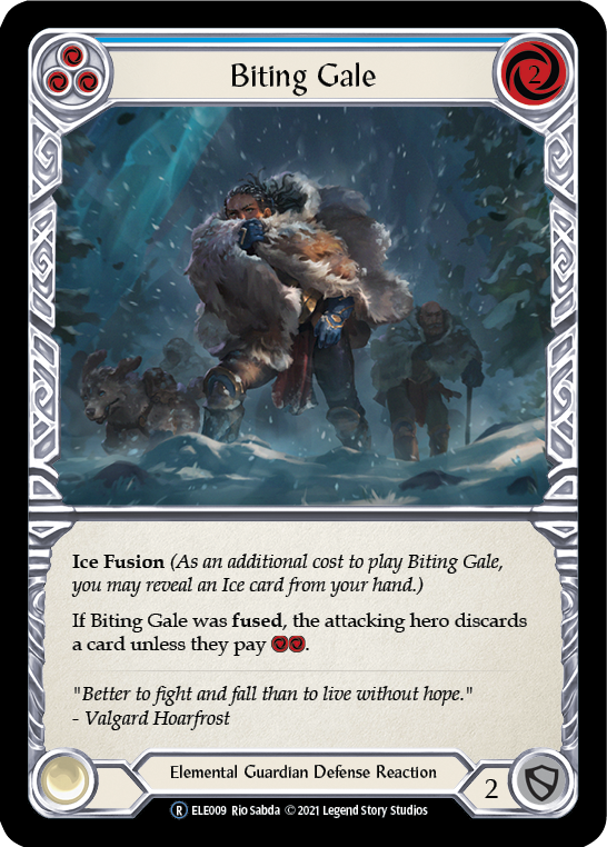 Flesh and Blood TCG | Biting Gale (Blue) [U-ELE009] (Tales of Aria Unlimited)  Unlimited Normal | The Nerd Merchant