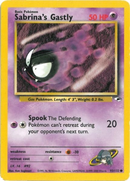 Pokemon | Sabrina's Gastly (93/132) [Gym Heroes Unlimited] | The Nerd Merchant