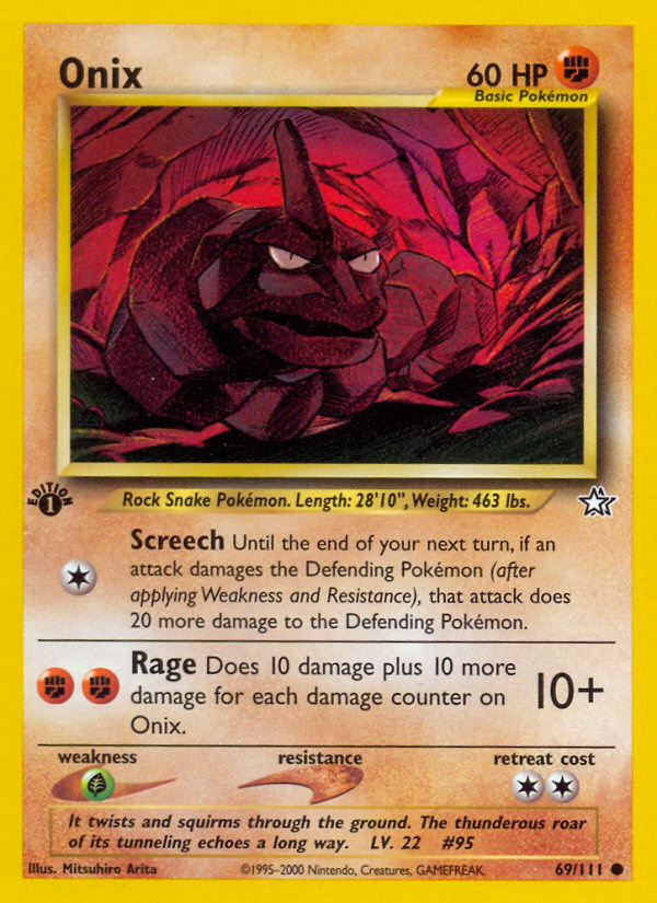 Pokemon | Onix (69/111) [Neo Genesis 1st Edition] | The Nerd Merchant