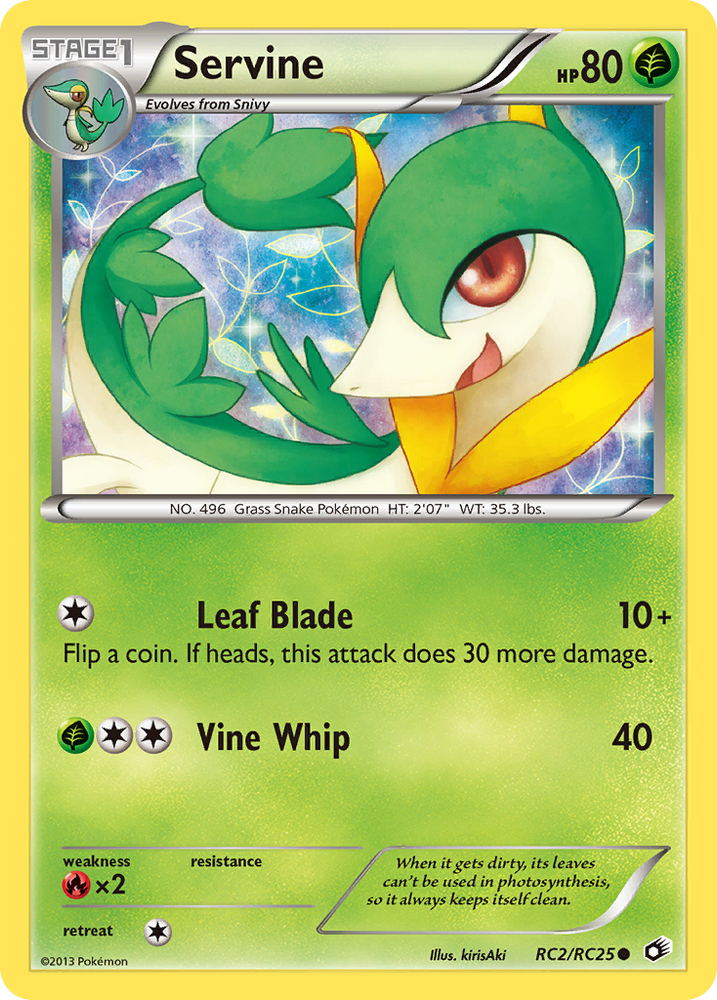 Pokemon | Servine (RC2/RC25) [Black & White: Legendary Treasures] | The Nerd Merchant