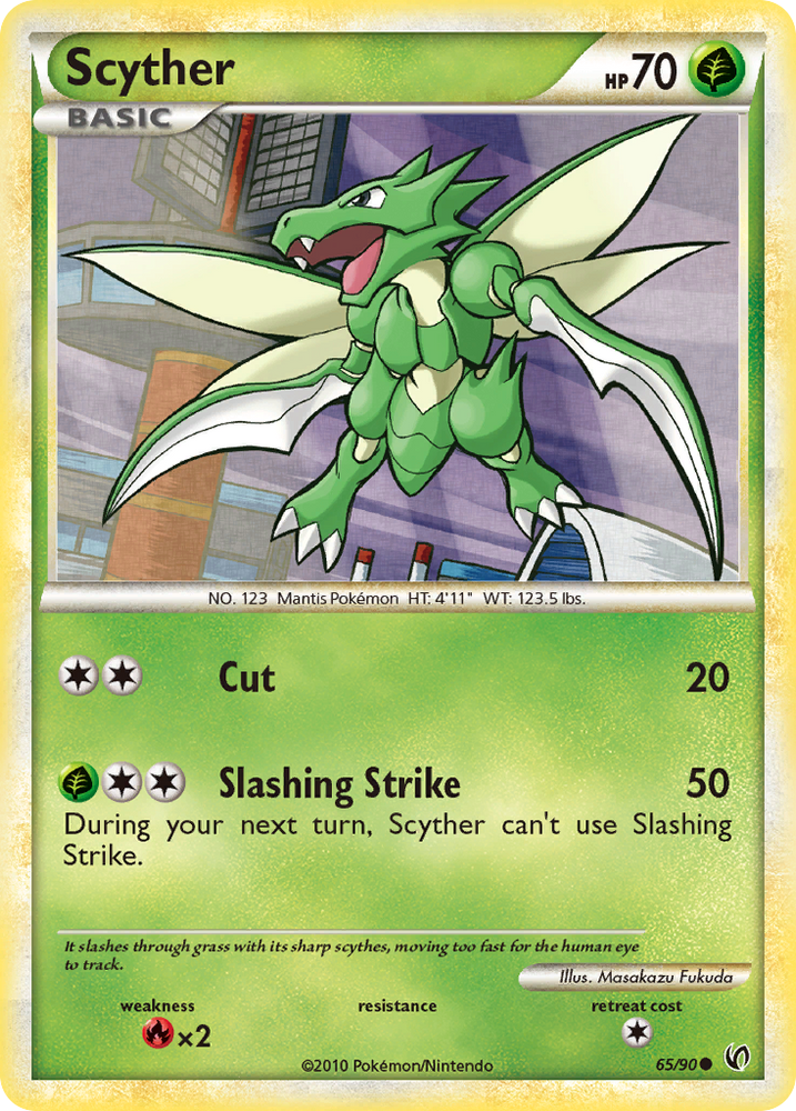 Pokemon | Scyther (65/90) [HeartGold & SoulSilver: Undaunted] | The Nerd Merchant