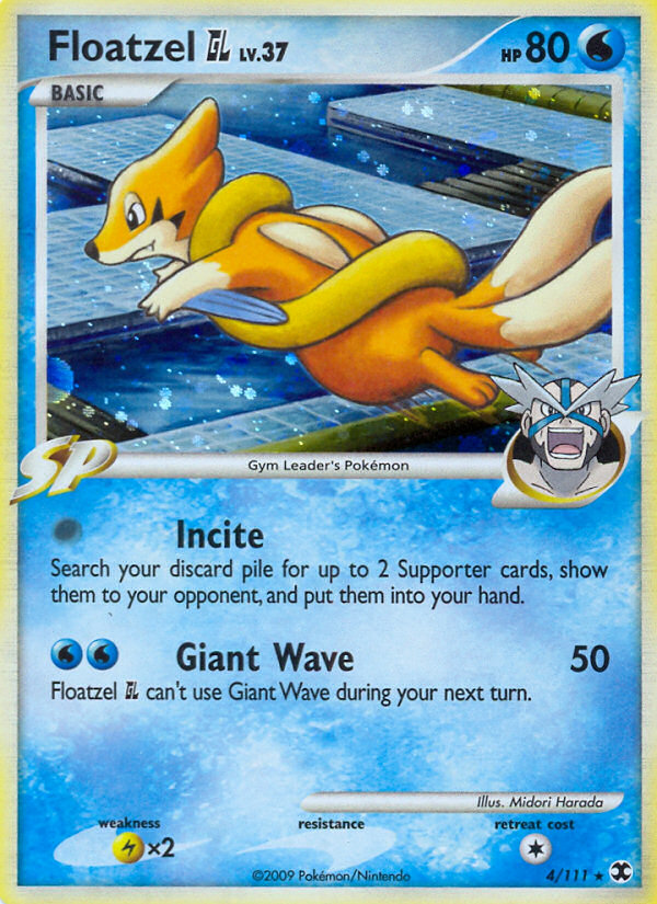 Pokemon | Floatzel GL (4/111) [Platinum: Rising Rivals] | The Nerd Merchant