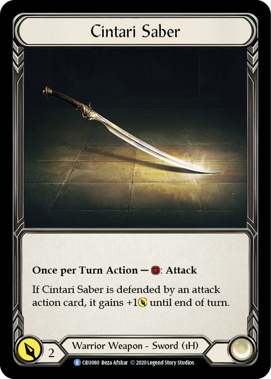 Flesh and Blood TCG | Cintari Saber [CRU080] (Crucible of War)  1st Edition Cold Foil | The Nerd Merchant