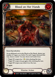 Flesh and Blood TCG | Blood on Her Hands [EVR055] (Everfest)  1st Edition Rainbow Foil | The Nerd Merchant